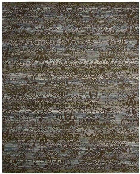 Nourison Rhapsody RH009 Blue Moss